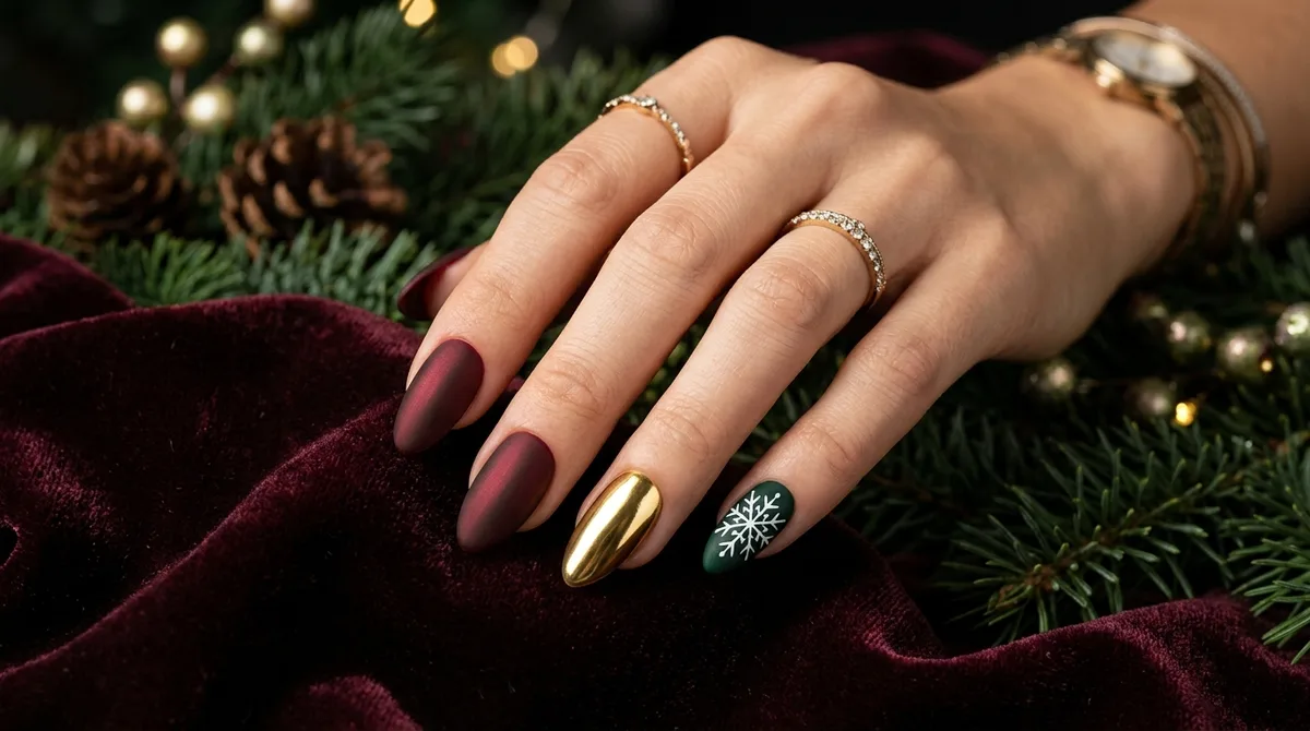 Nail art noël 2022 : couleurs, designs et tendances des fêtes
