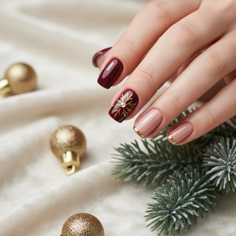 Nail art noel chic : idees pour des ongles elegants et festifs