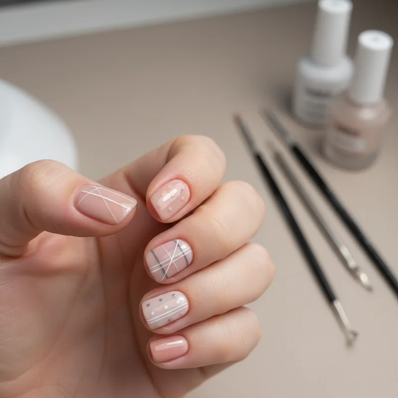 Nail art sur ongle court : designs adaptés, couleurs et technique gel